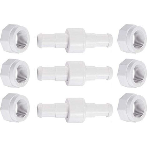 Tuyau pivotant D20 avec écrou de tuyau D15 compatible avec Zodiac Polaris 280, 380, 180 - Pièces de rechange pour nettoyeur de piscine