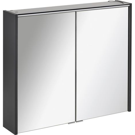 FACKELMANN Spiegelschrank DV 80 anthrazit (1/2)