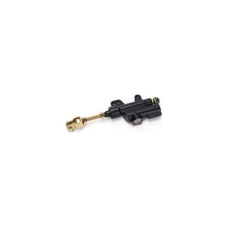 Cilindro maestro hidráulico trasero negro para motocicletas, quads y motos de motocross: universalmente compatible, fácil de instalar, acabado robusto.