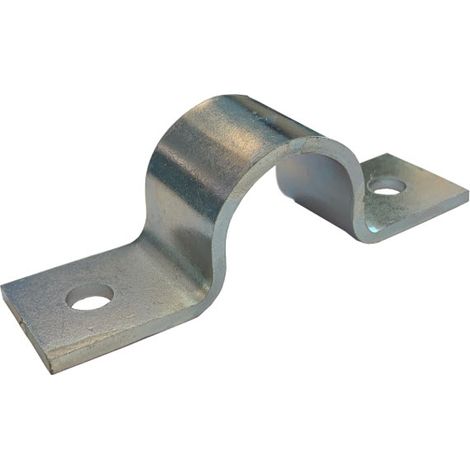 Pipe Saddle Clamp - Anchor - 22 mm ID, 19 mm IH, 25 x 3 mm Steel ZP (Zinc Plated) (1/2)