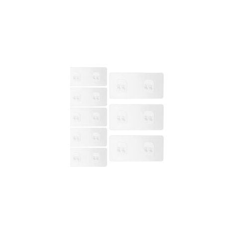 Set mit 8 selbstklebenden Ersatzhaken (6 x 14 cm) für Duschablagen, starke Klebehaken für Eckduschablagen, Badezimmerregale, Seifenschalen, Hängehaken, Zubehör - Crezuo (1/4)