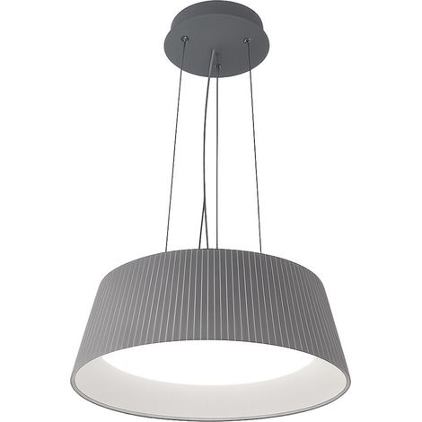 Lampadario LED a sospensione moderno grigio 36W con tecnologia CCT Switch luce regolabile caldo naturale freddo design elegante per cucina salotto e sala da pranzo (1/5)