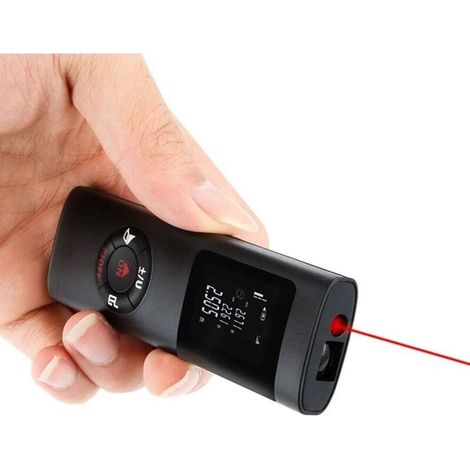 Télémètre Professionnel, télémètre Laser avec Niveau à Bulle électronique M/in/Ft rétroéclairage LCD Distance/Zone/Volume/Pythagore/Mesure Continue et USB C Rechargeable (1/5)