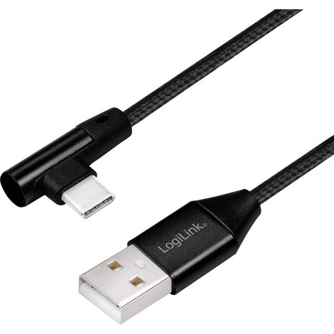 Cable USB-C acodado USB 2.0 Máx. 3A 1m