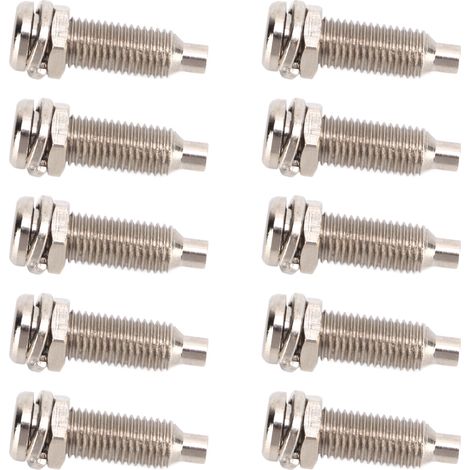 Lot de 10 bornes en laiton nickelé de 4 mm avec écrous M6, prises de panneau en forme de banane adaptées aux équipements électroniques industriels. (1/5)