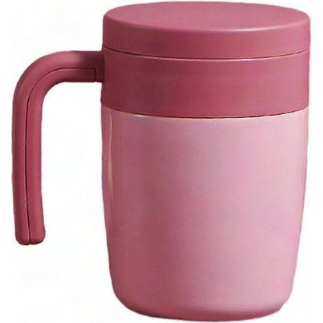 Mug de voyage en acier inoxydable blanc avec couvercle isotherme, conçu pour les amateurs de café. (1/5)