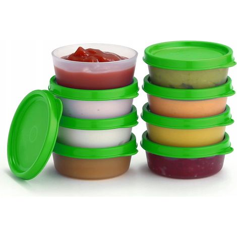 Contenitori per salse e spezie con coperchio, 8 confezioni da 65 ml (1/3)