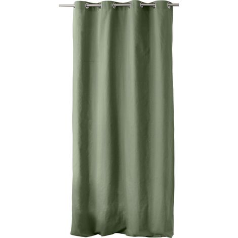 Homemaison – Rideau occultant 135x240 cm – 100% coton 165 g/m² – 8 oeillets métal chromé – Lavable en machine à 30°