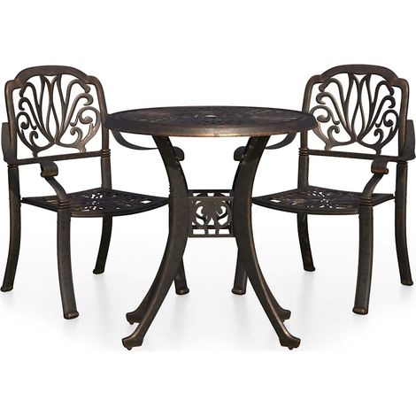 Maison Exclusive - 3-tlg. Bistro-Set Aluminiumguss Bronzen (1/5)