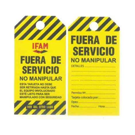 ETIQUETA SEÃ‘AL SF AMARILLA EP-8611SY - IFAM