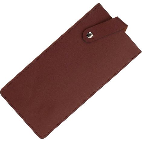 Étui en cuir PU pour couteau de cuisine, protection imperméable pour couteau de chef, étui de rangement pour couteau à lame large, marron (1/4)