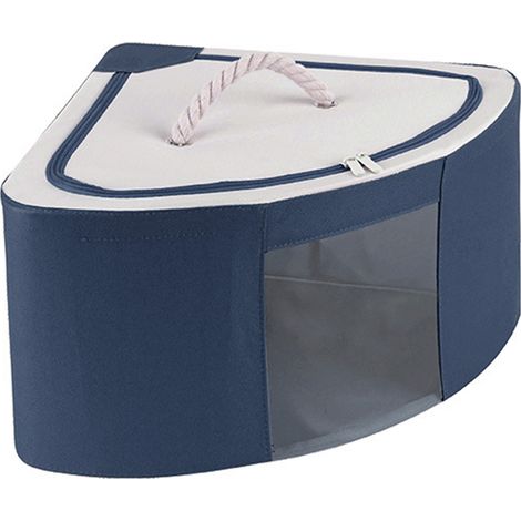 Caisse de rangement modulaire avec fenêtre transparente 47x47x28cm Toile Oxford et cadre métallique Noir / Gris / Bleu / Rose (1/5)