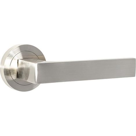 HERRAJES ALK manilla con roseta de aluminio tendal ø50. niquel satinado