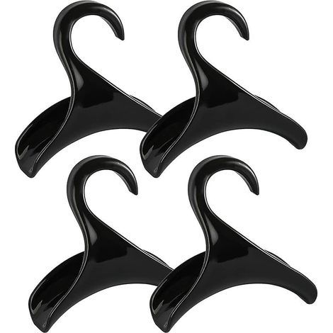 Juego de 4 ganchos para bolsos, gancho para bolsos, negro, colgador de bolsos, organizador de almacenamiento para armario, barra para colgar. (1/5)