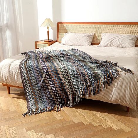 Couverture De Canapé - Couverture De Lit Bohème - Pour Sieste Et Décoration Intérieure - 150 X 200 Cm - 1 Pièce (1/3)