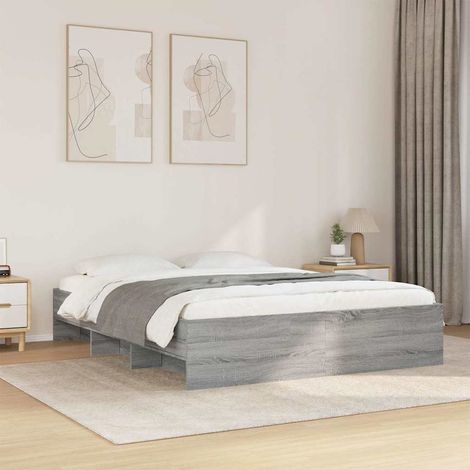 vidaXL Bed Frame without Mattress Grey Sonoma 160x200 cm (1/5)