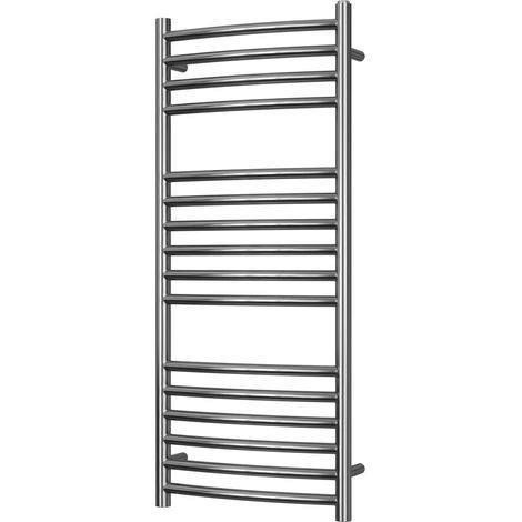 Aston - Stainless Steel Heated Towel Rail - H1000mm x W400mm - Curved (1/3)