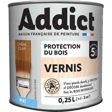 Vernis Addict Bois Mat Chêne Clair 250ml - Addict