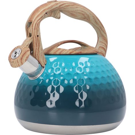 Bouilloire à sifflet en acier inoxydable de 3 litres, compatible avec les plaques à induction et les fours électriques. (1/5)