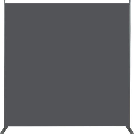 Paravent autoportant gris, écran de séparation intérieur pratique pour salon, chambre et bureau 180x30x180 cm (1/5)