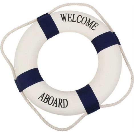 Willkommen an Bord – Nautische Deko-Rettungsringe – Wanddekoration für Zuhause – Nautische Dekorationen – Dekorative Rettungsringe