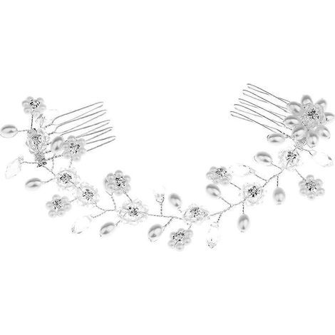 Kreativer Haarkamm aus einer Legierung, sanftes Einführen ins Haar, trendige Frisur für Damen – 20 x 5 cm – Silber (1/4)