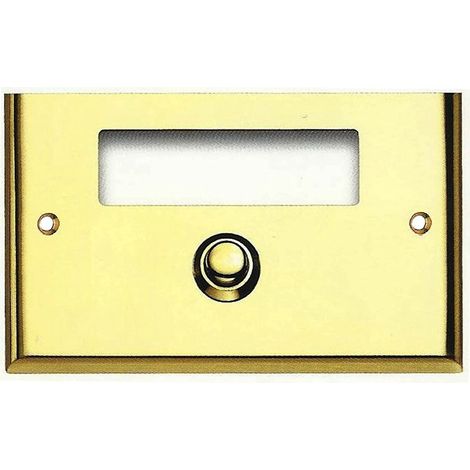 Campanello Per Porta Portoncino Nettuno Ottone Con Foro Per Etichetta 120x75