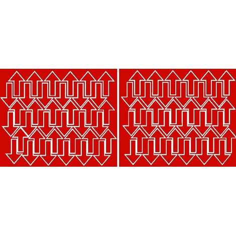 Pfeilaufkleber 5x3cm, 72 Stück, rote, matte Aufkleber