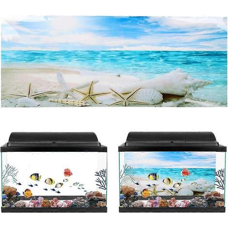 Affiche d'aquarium, peintures d'étoiles de mer, fond d'aquarium, affiche 3D en PVC auto-agrippant (1/5)