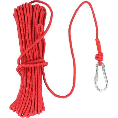 Hochleistungsfähiges 20 m langes Angelseil mit Karabiner für Schatzsuche und Rettungseinsätze