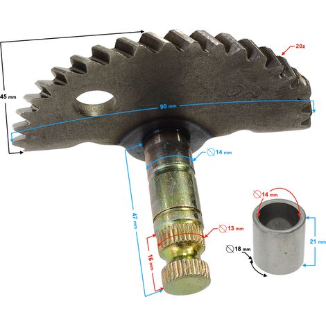 Axe de kick (demi-lune) pour scooter Challenger 2 (1/2)
