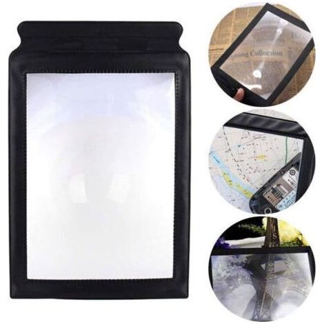 Loupe de LectureUltra Lumineuses, 4X Grande et légère permettant de Voir Une Page entière, Parfaite pour Les Personnes malvoyantes et Les Personnes âgées