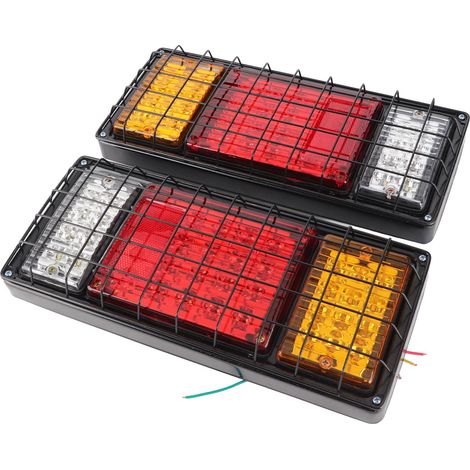 Juego de 2 luces traseras LED de 12 V, luces de freno y marcha atrás, 40 LED, para remolque, camión o barco. (1/3)