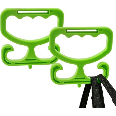 Poignée De Transport Pour Sacs De Courses 2 Pièces Prise Ergonomique,Porte-Sac De Courses Chaque Unit Support Jusqu'à 45 Kg,pour Livraison Magasin Supermarché Appartement (1/5)