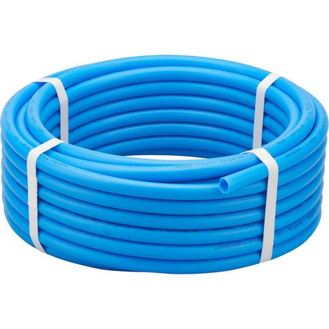 – Tube PER nu bleu Ø16 – 15 mètres – Pression max 4 bar – Température max 90 °C – Installation rapide pour sanitaire et chauffage