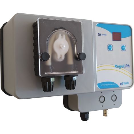 Régulateur de pH de piscine – Pompe doseuse automatique – Correction instantanée pH- – Pour bassin jusqu'à 100m³ – Bypiscine