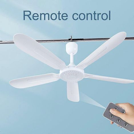 Ventilateur de plafond électrique suspendu 700 mm 24 W avec télécommande, faible bruit et minuterie (1/4)