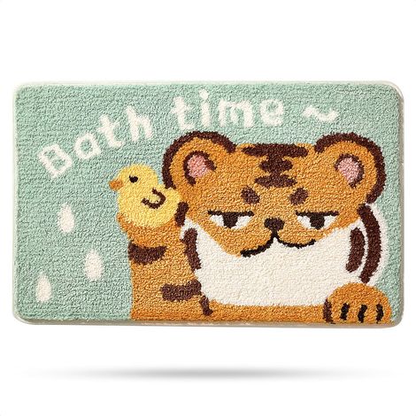 Tapis de Salle de Bain en Forme de Chat Mignon, Extra Doux et Absorbant, Lavable en Machine, Tapis antidérapant pour Baignoire, Douche et Salle de Bain, 40x60cm