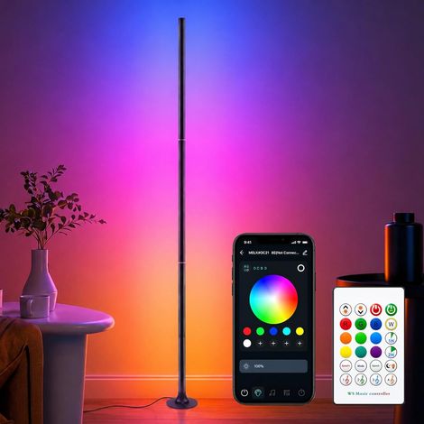 120cm RGB Floor Lamp, Dimmable Corner Lamp with Smart App and Remote Control (1/5)