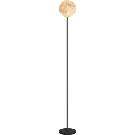 Stehlampe mit Schirm en Mondoptik, Fußschalter, 3 Farbtemperaturen, Metall, Schwarz - Ce luminaire de haute qualité allie design élégant et fonctionnalité optimale, parfait pour embellir votre inté... (1/5)