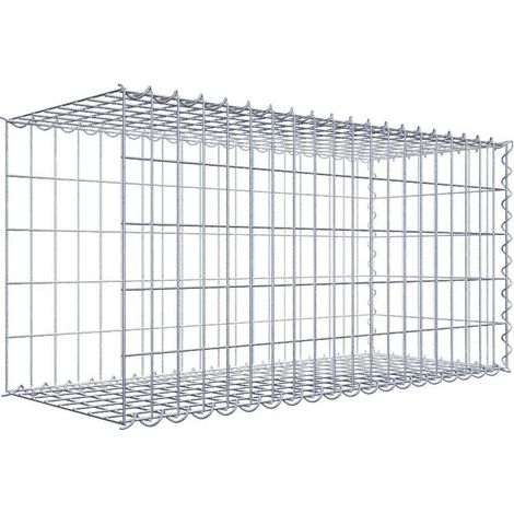 Gabiondeco - Gabion - Element de prolongation en longueur 100 cm x 50 cm x 40 cm (L x H x P). maille 5 x 10 cm. Spirale. Avert.: il manque une grille - Made in Germany (1/5)