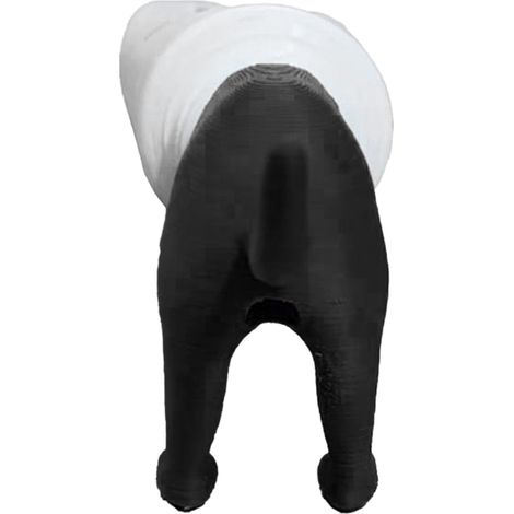 Bouchon distributeur de pâte dentifrice cul de chien qui chie amusant en plastique noir (1/5)