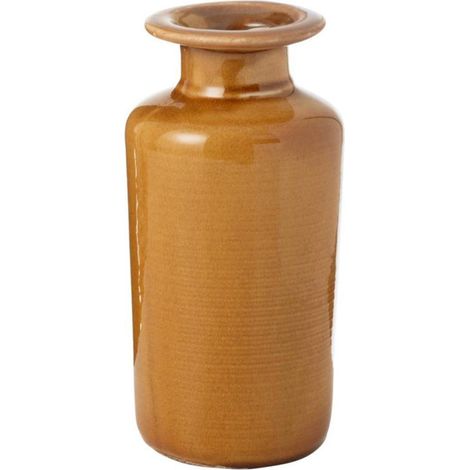 Vase Déco en Porcelaine "Nova" 24cm Moutarde (1/2)
