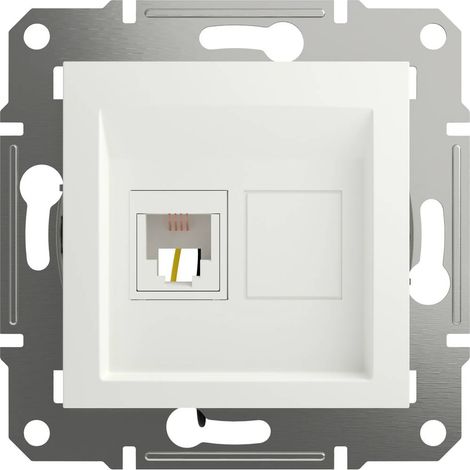 Schneider Electric Presa telefonica RJ11 Asfora Bianco (RAL 9003) EPH4170121D 1 pz. (1/5)