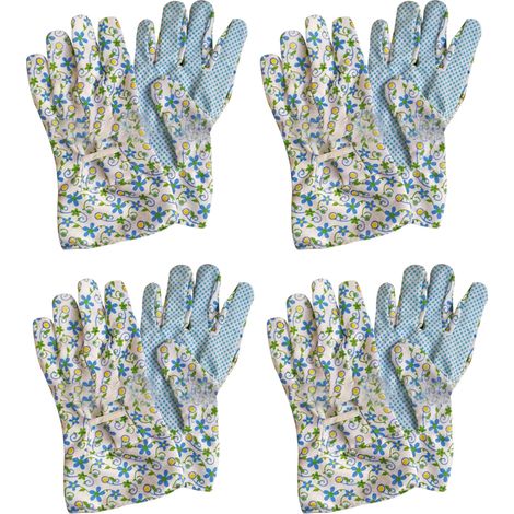 4 paires de gants de jardin avec picots en PVC pour nettoyer le jardin, désherber, planter, arroser (Style 4) (1/5)