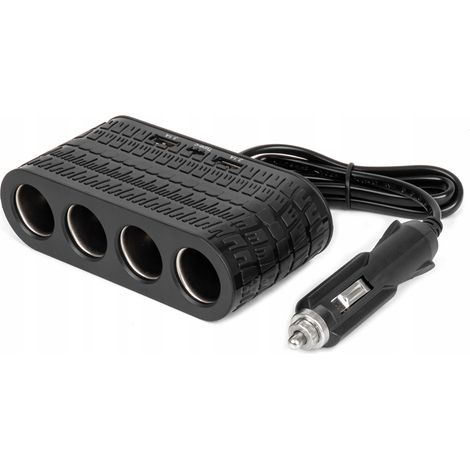 Adattatore splitter per presa accendisigari con caricatore 2x USB-A 1x USB-C 12V 24V 120W (1/5)
