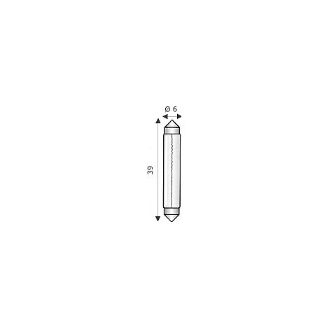 Lampada a siluro SV6 6×39mm 12V per cruscotti auto o segnalazioni quadro