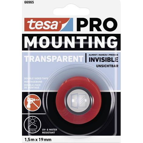 TESA MOUNTING PRO TRANSPARENT 66965-00000-00 MONTAGEBAND TRANSPARENT (L X B) 1.5M X 19MM (1/5)