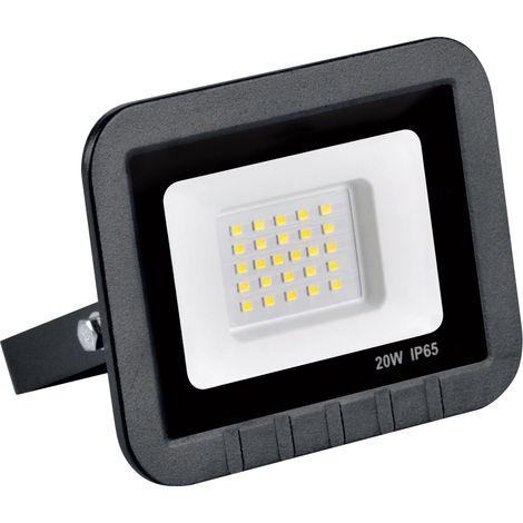 Faro LED-SMD 20W 6500K 120° IP65 nero esterni Polux (1/4)