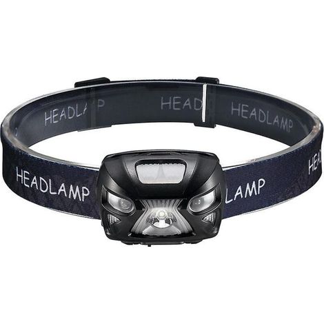Wiederaufladbare, wasserdichte LED-Stirnlampe mit USB-Anschluss und 4 Leuchtmodi – 300 Lumen, weißes und rotes Licht – ideal zum Radfahren und Campen (1/5)